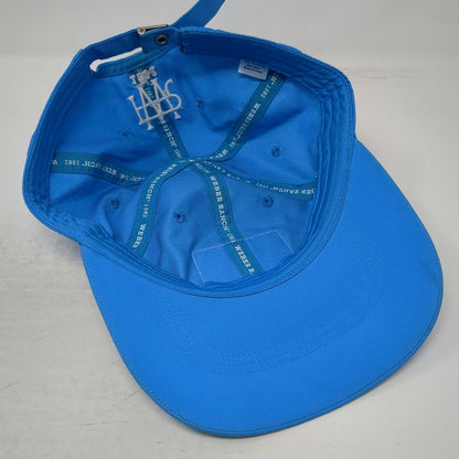 Weber Ranch Vodka Baseball Cap Blue One Size Slideback Rubber Patch Logo Hat