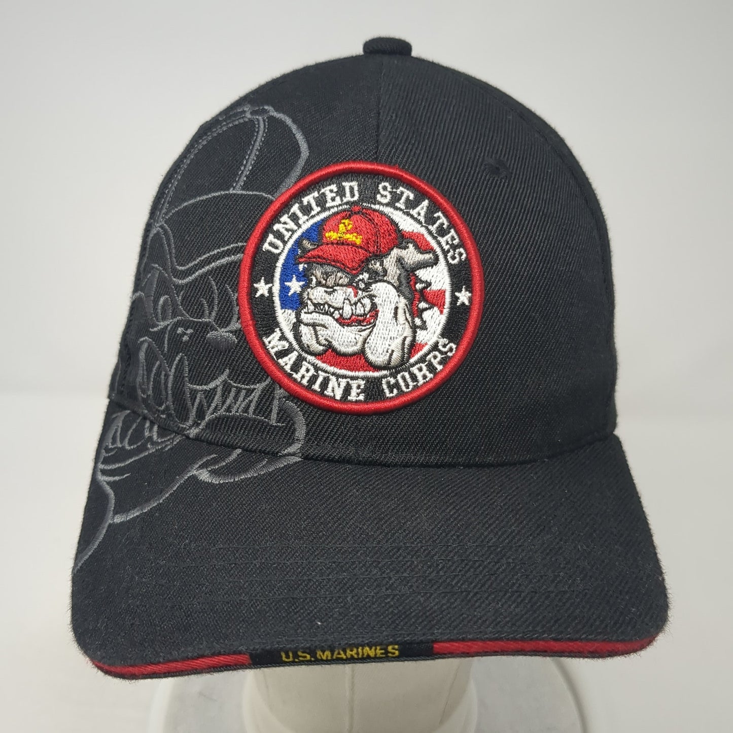 United States Marine Corps Baseball Cap Black One Size Adjustable Embroidered
