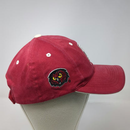 HMI Temple Owls NCAA Cap Red One Size Embroidered Strapback Cotton Logo Mascot