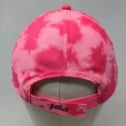 Justice Girl's Strapback Tie Dye Hat Pink Size OSFA Dance Logo