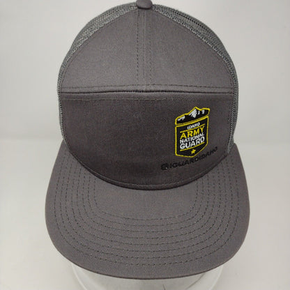 Idaho Army National Guard Snapback Trucker Hat Gray OSFM Mesh Back Otto