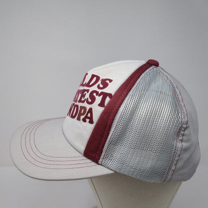 World's Greatest Grandpa Snapback Hat Multi One Size Adjustable Mesh