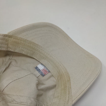 Tommy Hilfiger Slideback Hat Tan One Size Embroidered Logo 6 Panel