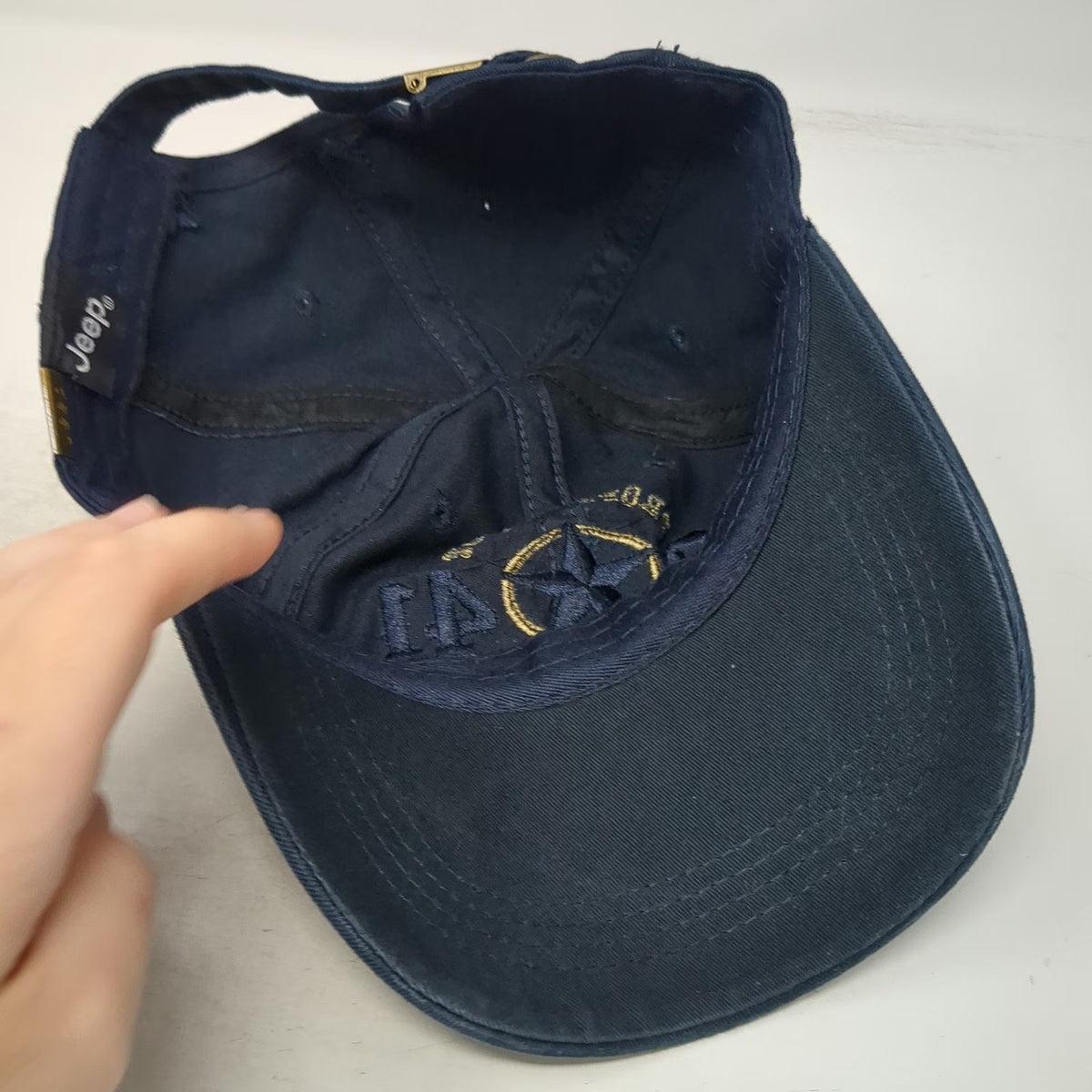 Jeep Baseball Cap Blue One Size Slideback Embroidered Property Of 1941 Hat
