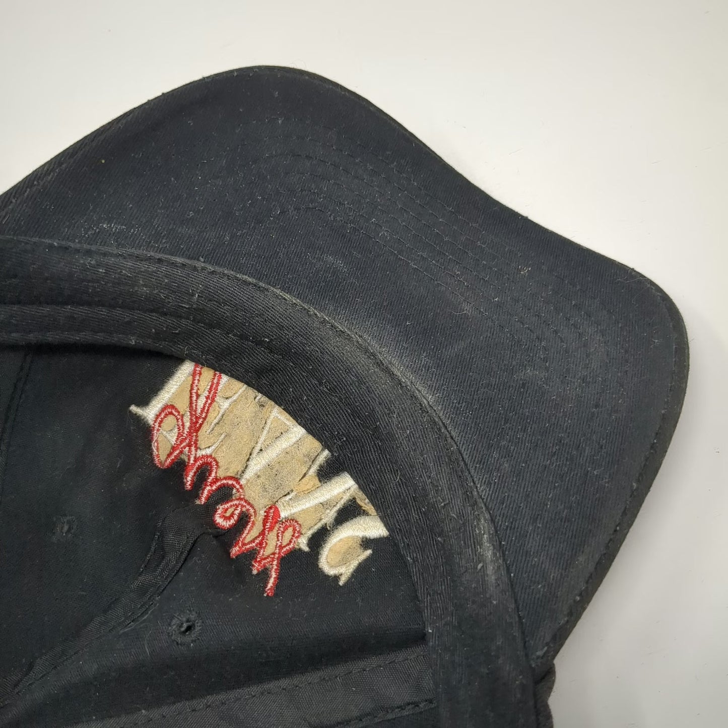 Guess Baseball Cap Black One Size Embroidered Jeans Script Logo Slideback Hat