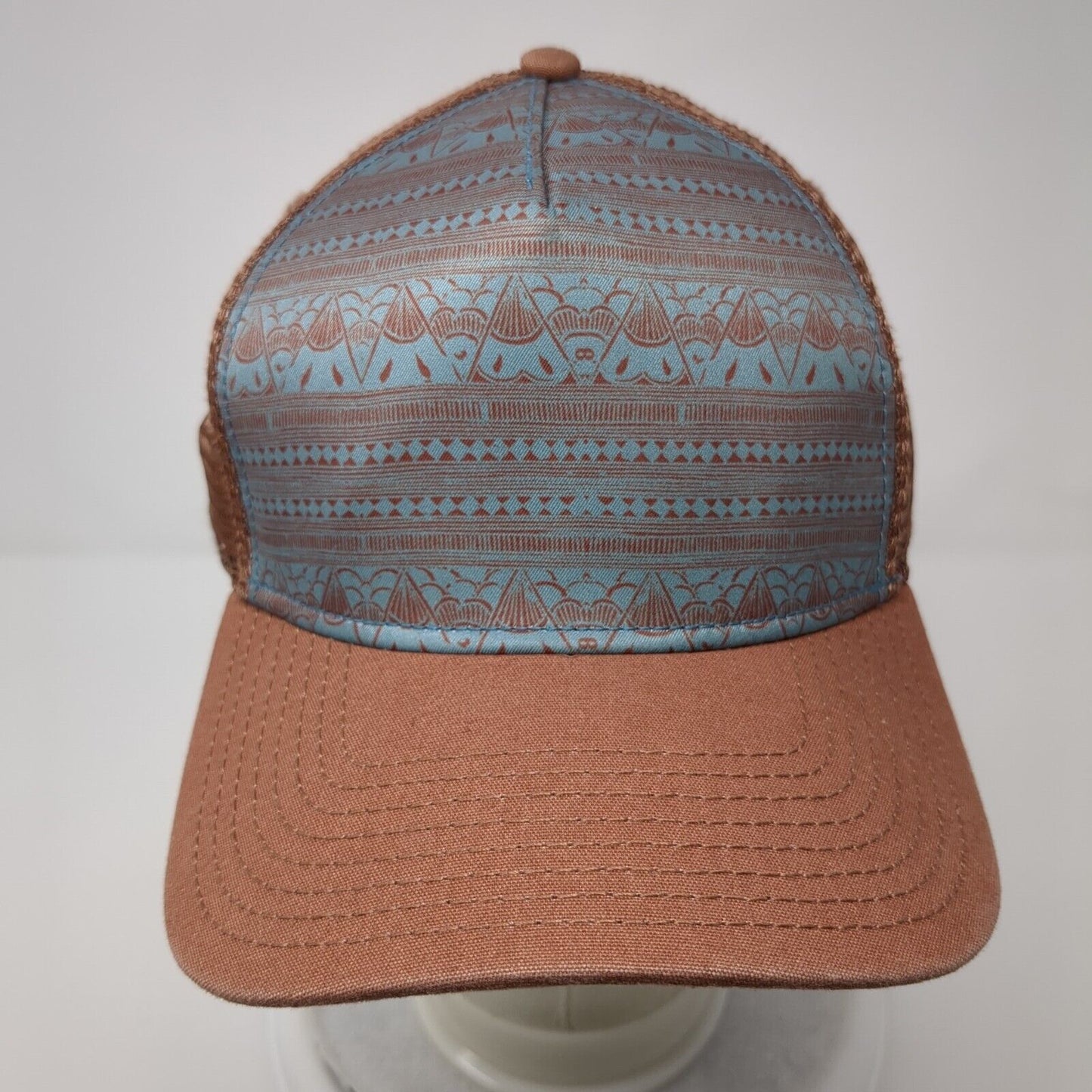 prAna Roots Studio Trucker Hat Multicolor One Size Mesh Back Geometric