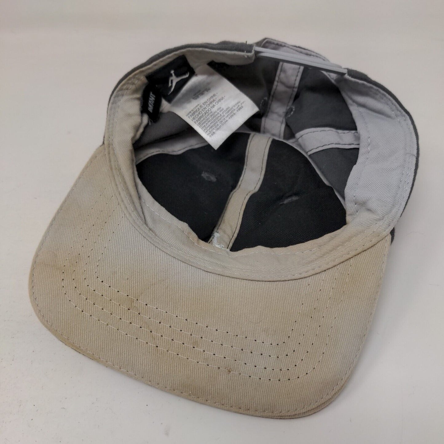 Air Jordan Baby Boy's Snapback Hat Gray Distressed Jumpman Logo W/Sticker