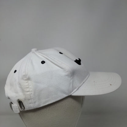 Champion Slideback Hat White One Size Adjustable Embroidered 6 Panel Cotton