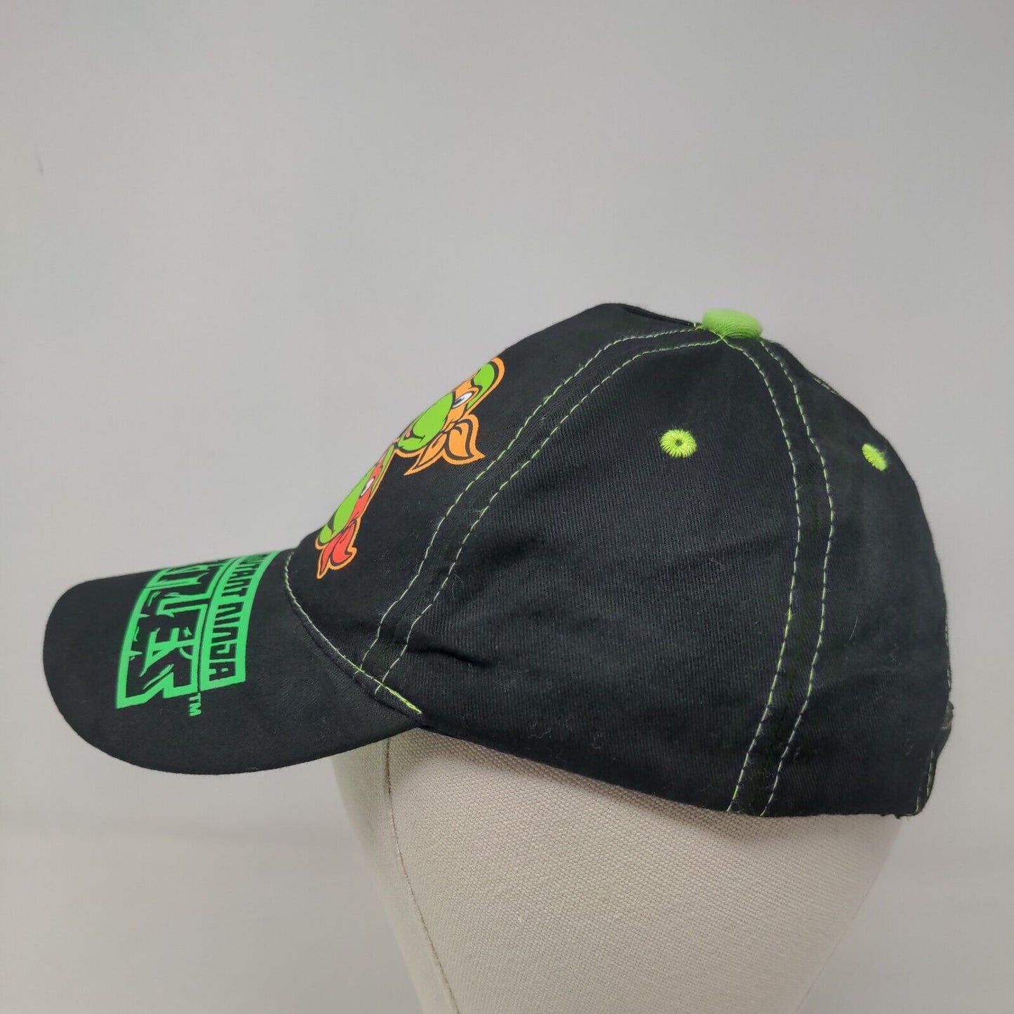 Nickelodeon Boy's Strapback Hat Black Size OSFM Graphic TMNT Turtles Logo