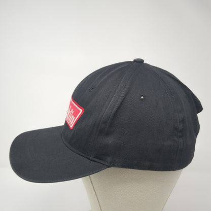 Shanklin Slideback Hat Black One Size Adjustable Leather Strap Cali Fame