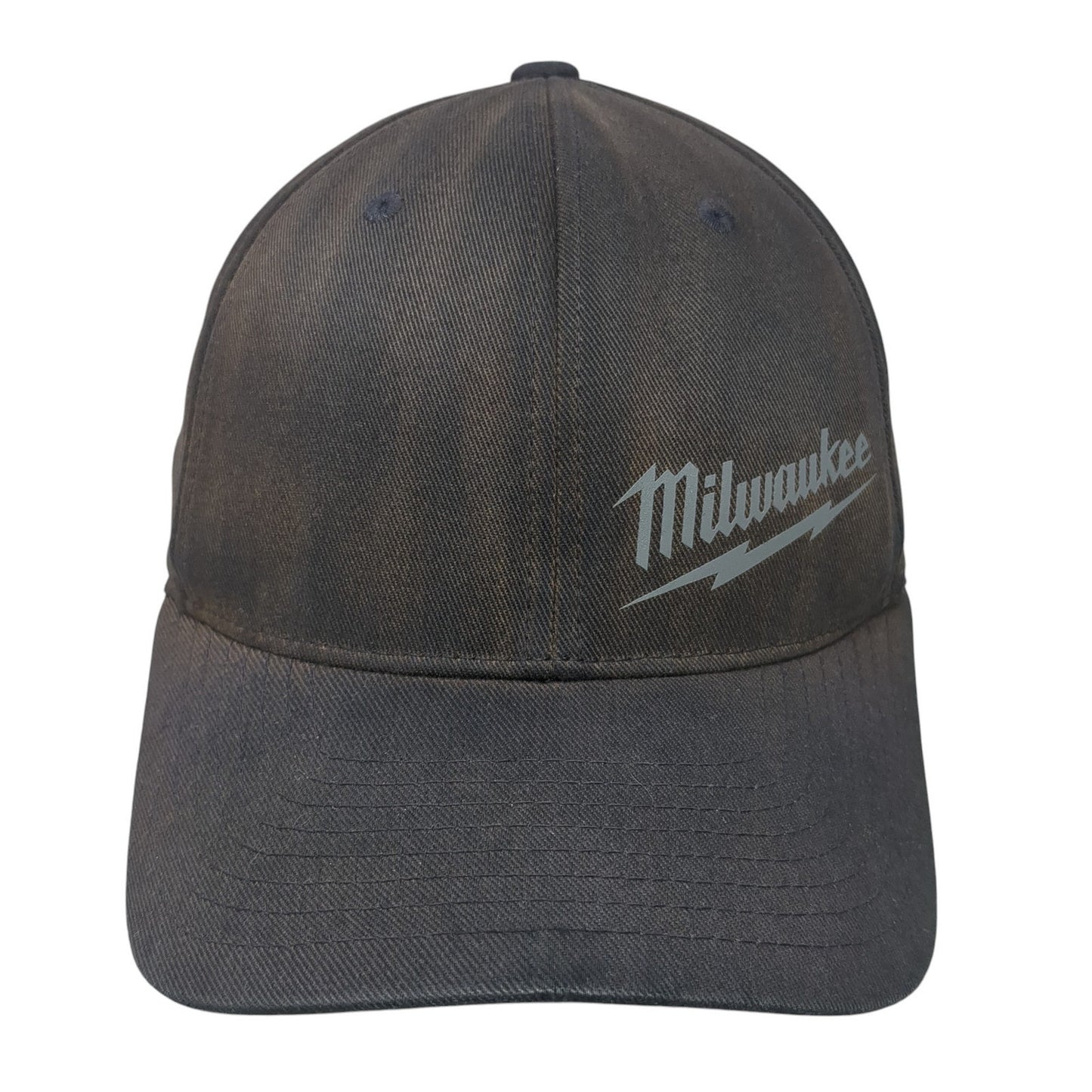 Milwaukee Fitted Hat Black Medium Flexfit Yupoong 6 Panel Outdoor