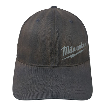 Milwaukee Fitted Hat Black Medium Flexfit Yupoong 6 Panel Outdoor