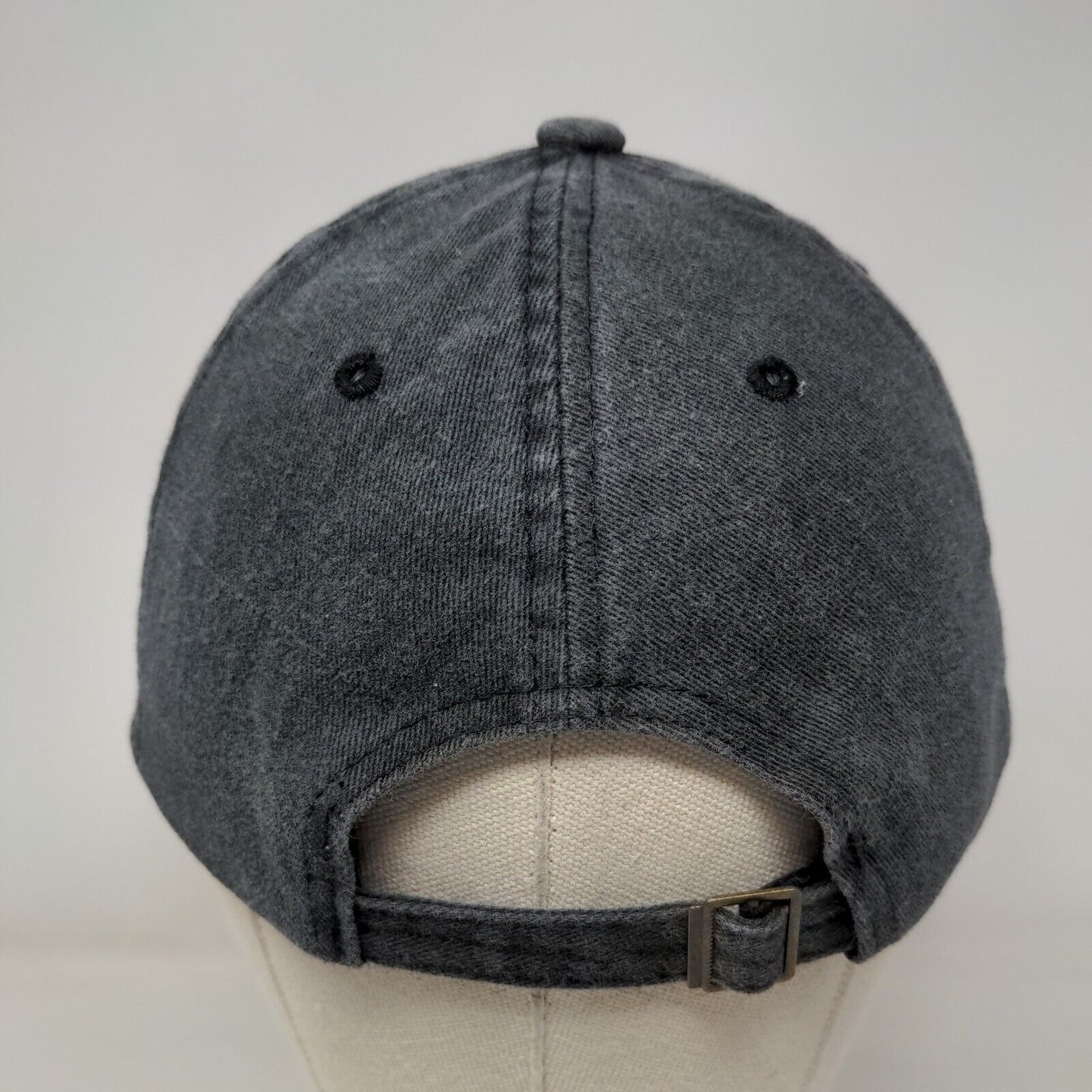 Unbranded Slideback Hat Gray One Size Adjustable Vented Holes 6 Panel Blank