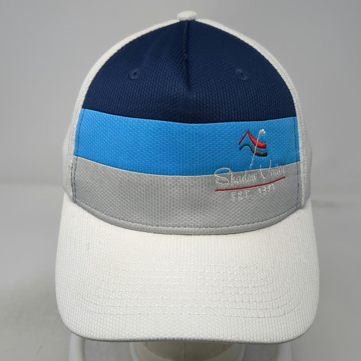 Legendary 5 Panel White Blue One Size Shadow Valley Golf Course EST 1973 hat