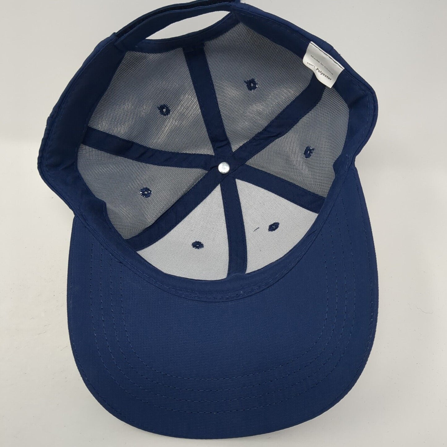 All Out Mayhem Strapback Hat Blue One Size Adjustable Vented Holes Polyester