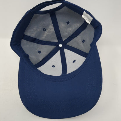 All Out Mayhem Strapback Hat Blue One Size Adjustable Vented Holes Polyester