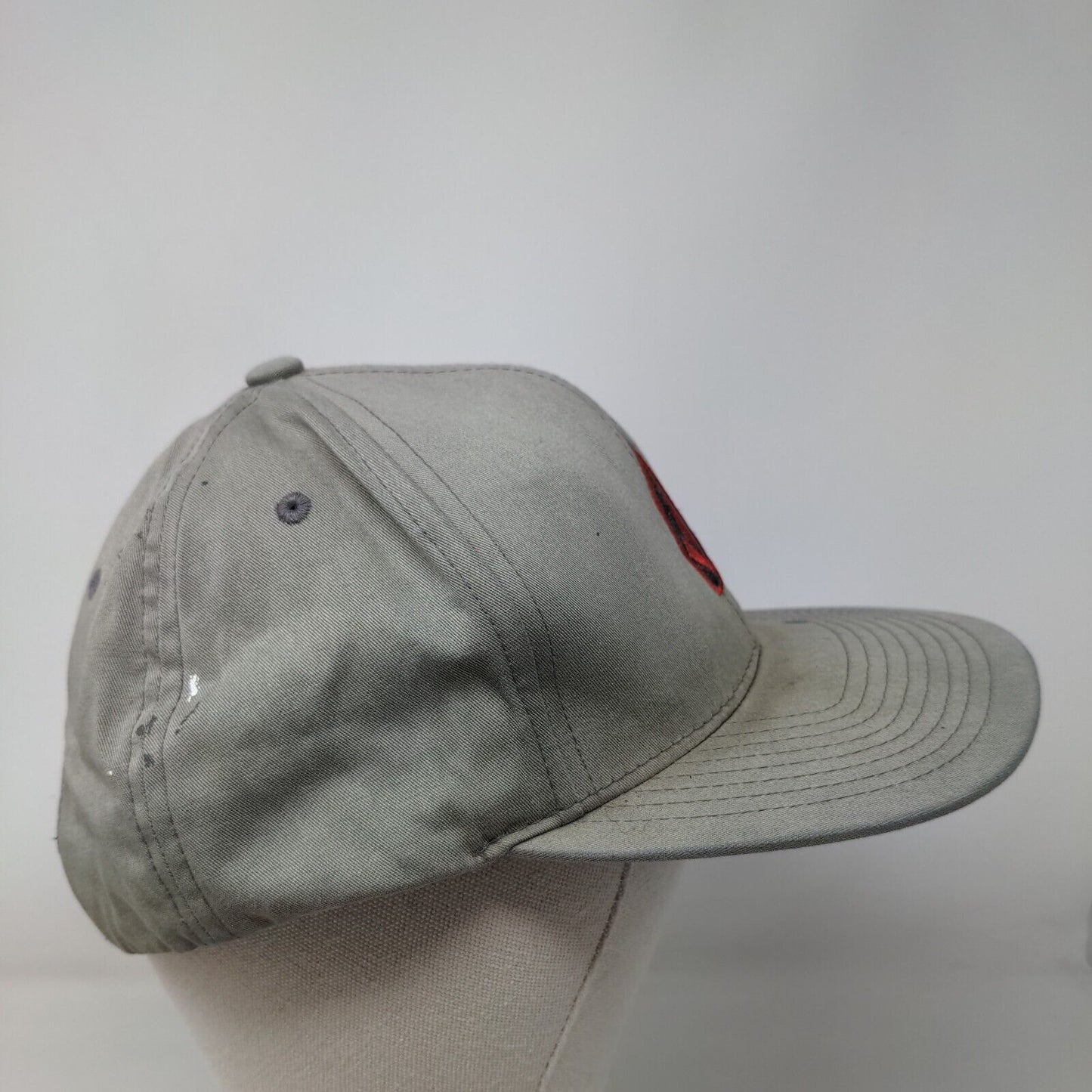 Volcom Snapback Hat Greenish-Gray One Size Adjustable Embroidered 6 Panel