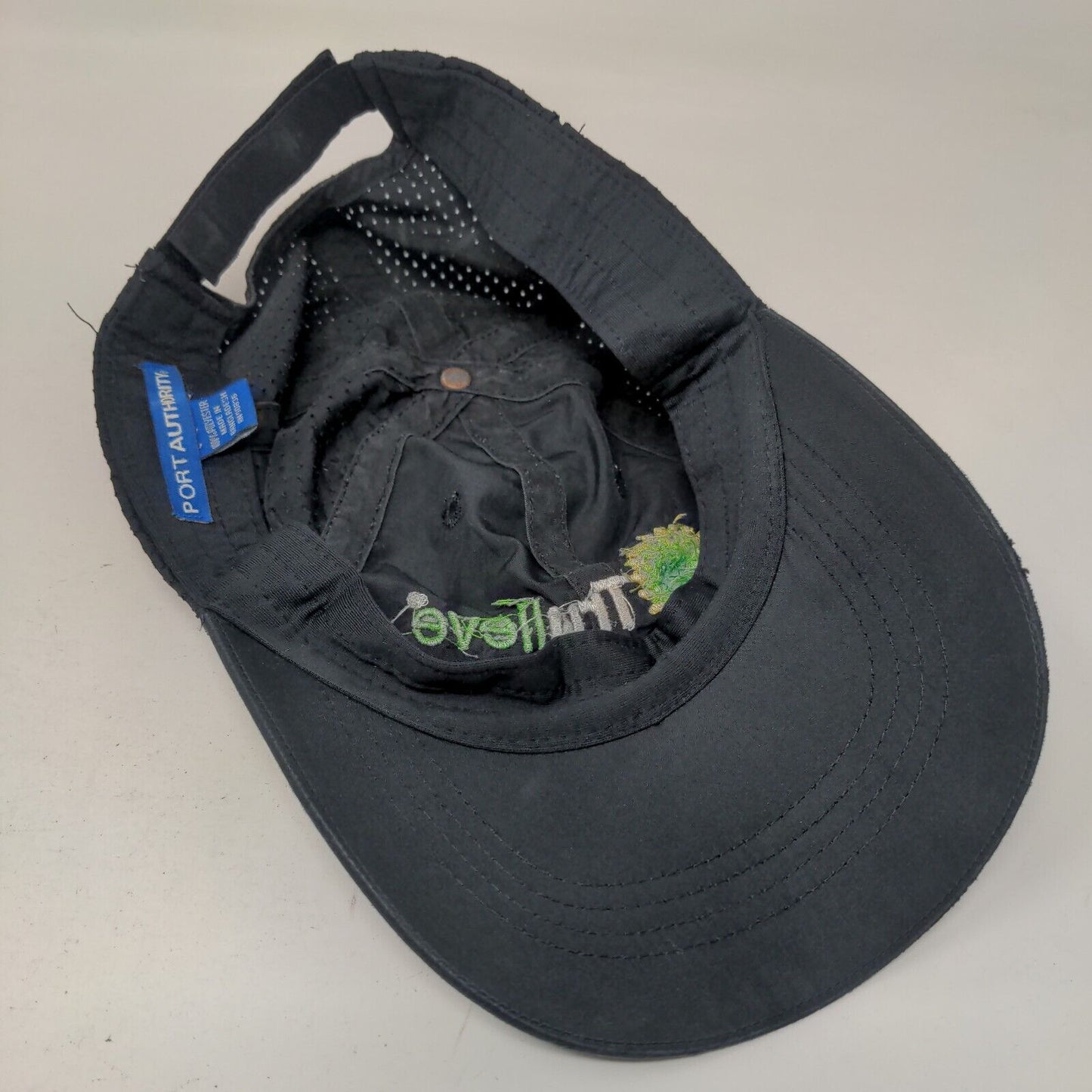 Trulieve Strapback Hat Black One Size Embroidered Breathable Port Authority