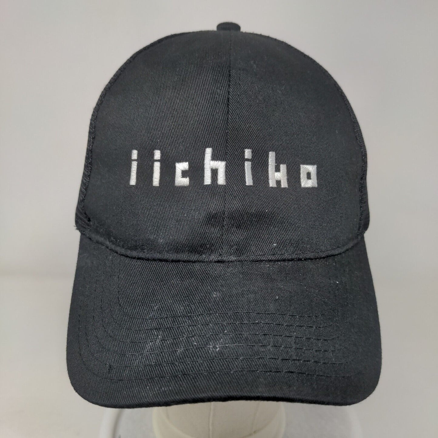 iichiko Snapback Trucker Hat Black OSFM Adjustable Embroidered Mesh Back