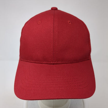 George Strapback Hat Red One Size Adjustable Vented Holes 6 Panel Blank