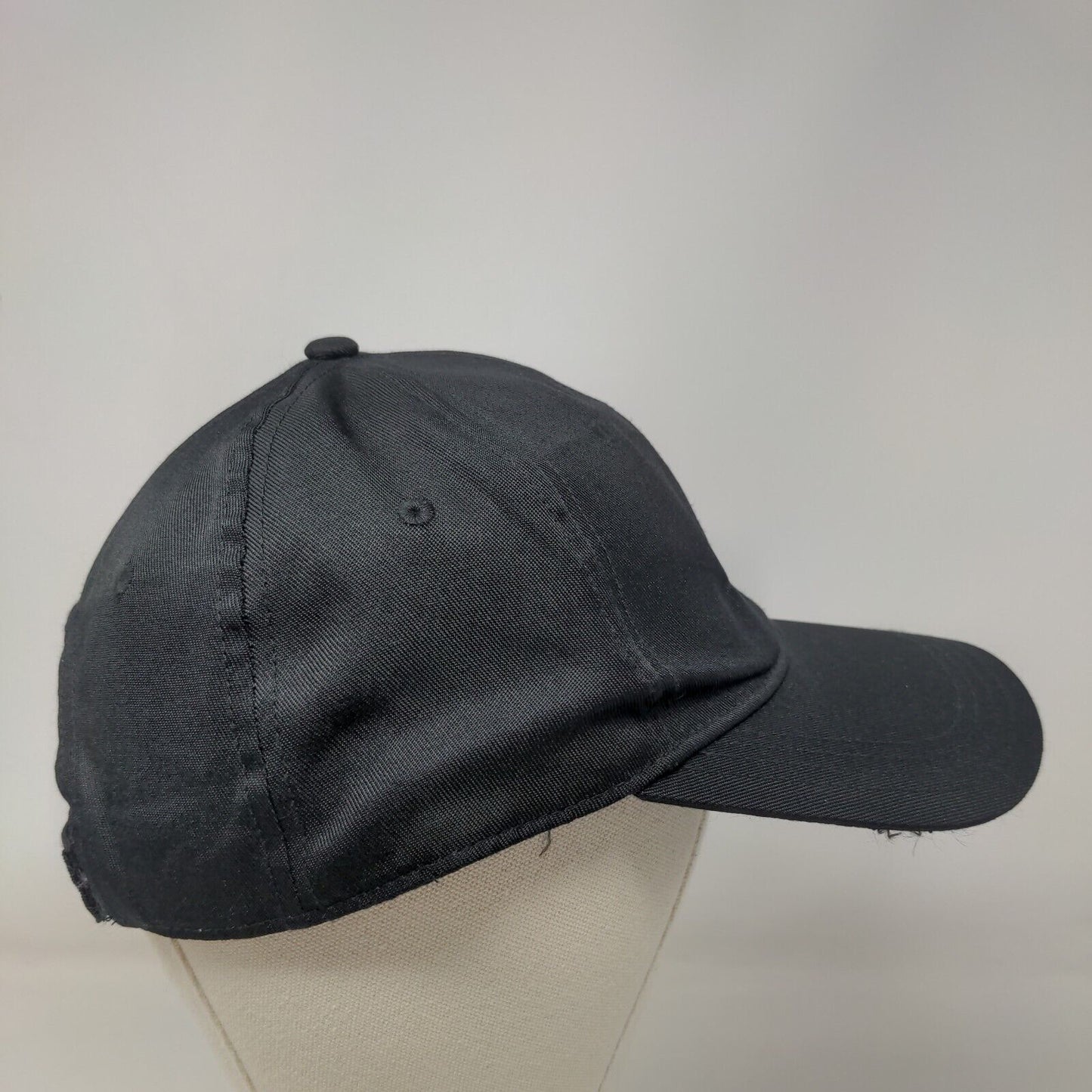TriNet Strapback Hat Black One Size Embroidered 6 Panel Atlantis Connect