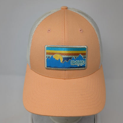 Idaho Snapback Trucker Hat Orange Small Adjustable Mesh Back Richardson