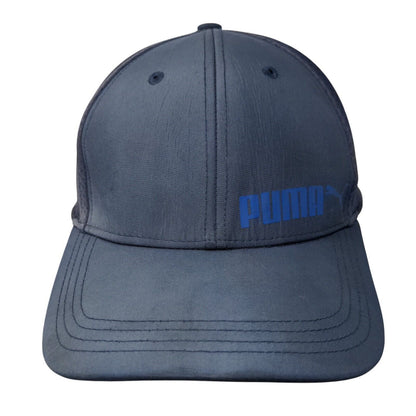 PUMA Snapback Hat Blue OSFA Solid Adjustable Vent Holes 6 Panel