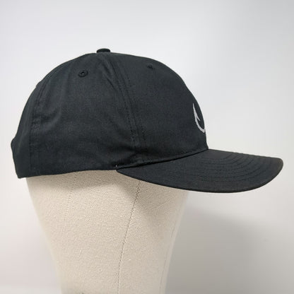 Richardson Snapback Hat Black L Fins & Pins Fish Hook Embroidery Logo Gray Under