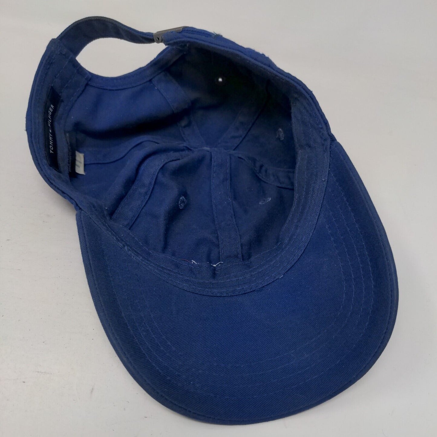 Tommy Hilfiger Slideback Hat Blue One Size Embroidered Logo 6 Panel