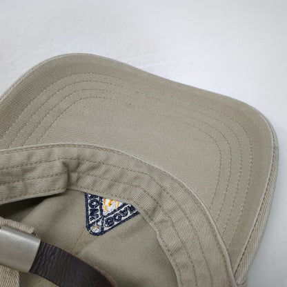 AE Performance Baseball Cap Beige One Size Slideback Leather Strap Grotto Hat