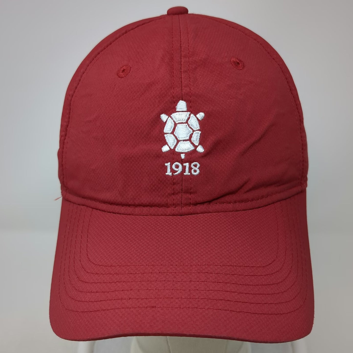 Ahead Baseball Cap Red One Size Turtle 1918 Athletic Embroidered Strapback Hat