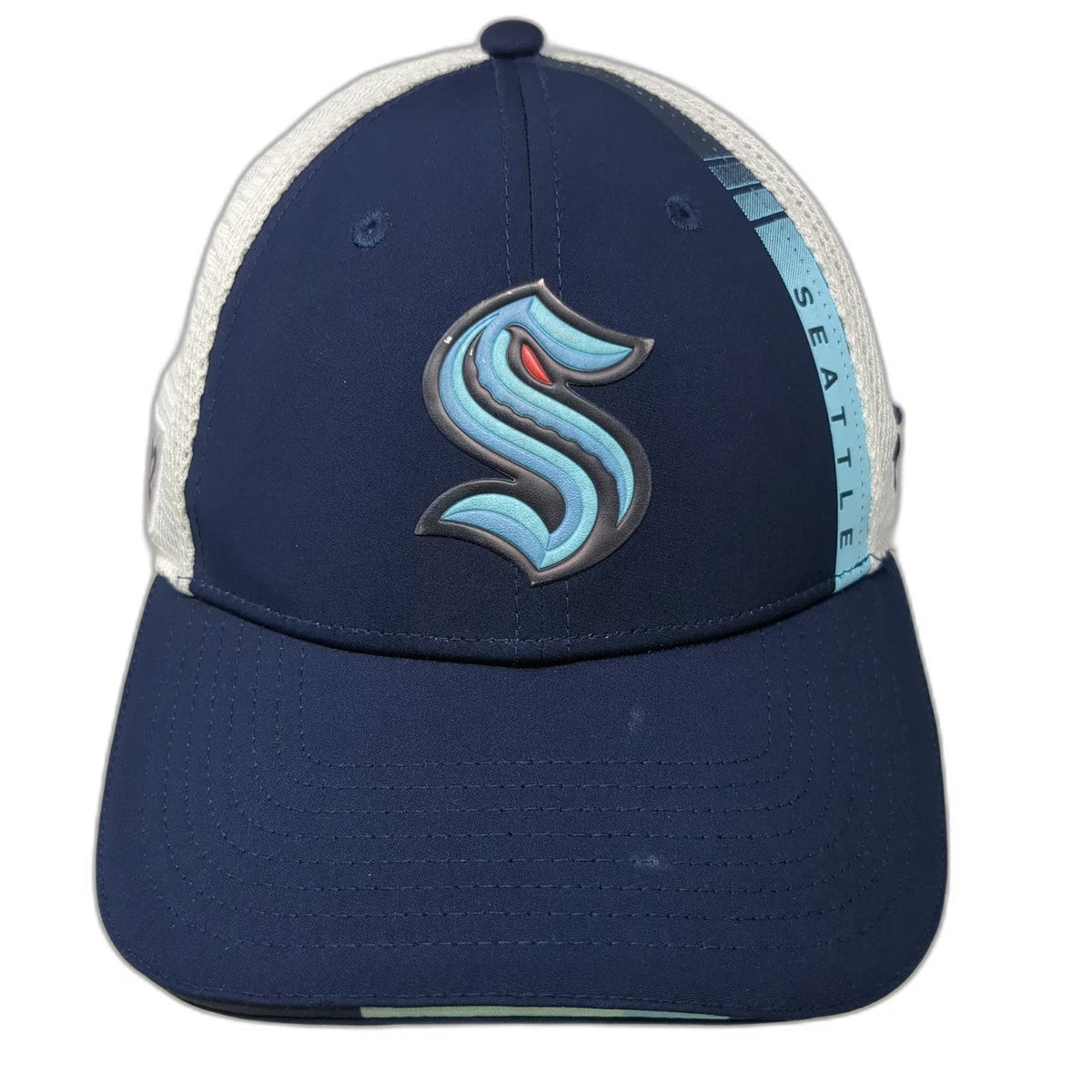 Fanatics Seattle Kraken NHL Blue One Size Trucker Hat 2022 Side Patch Snapback