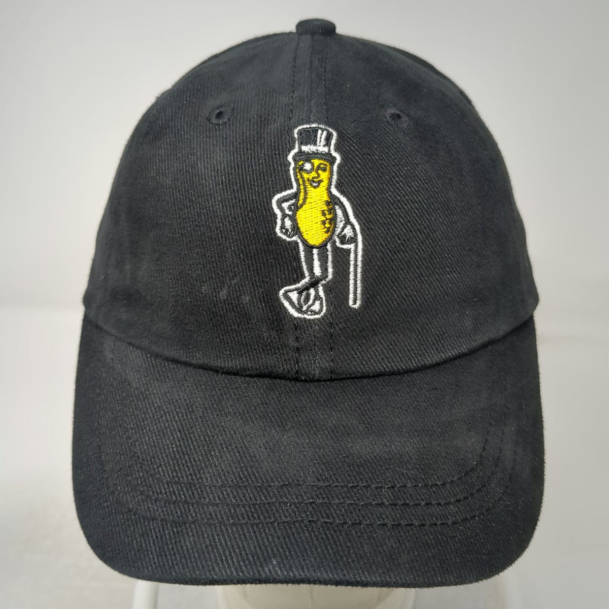 Velocity Baseball Cap Black One Size Mr. Peanut Planters Mascot Adjustable Hat