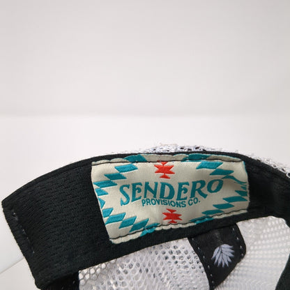 Adventure Begins Where The Road End Snapback Trucker Hat Green OS Mesh Back Rope