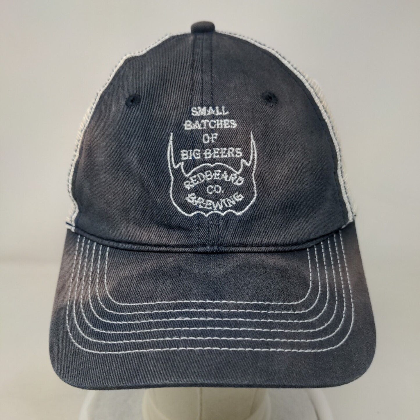 Small Batches of Big Beers Redbeard Co. Brewing Trucker Hat Blue OS District