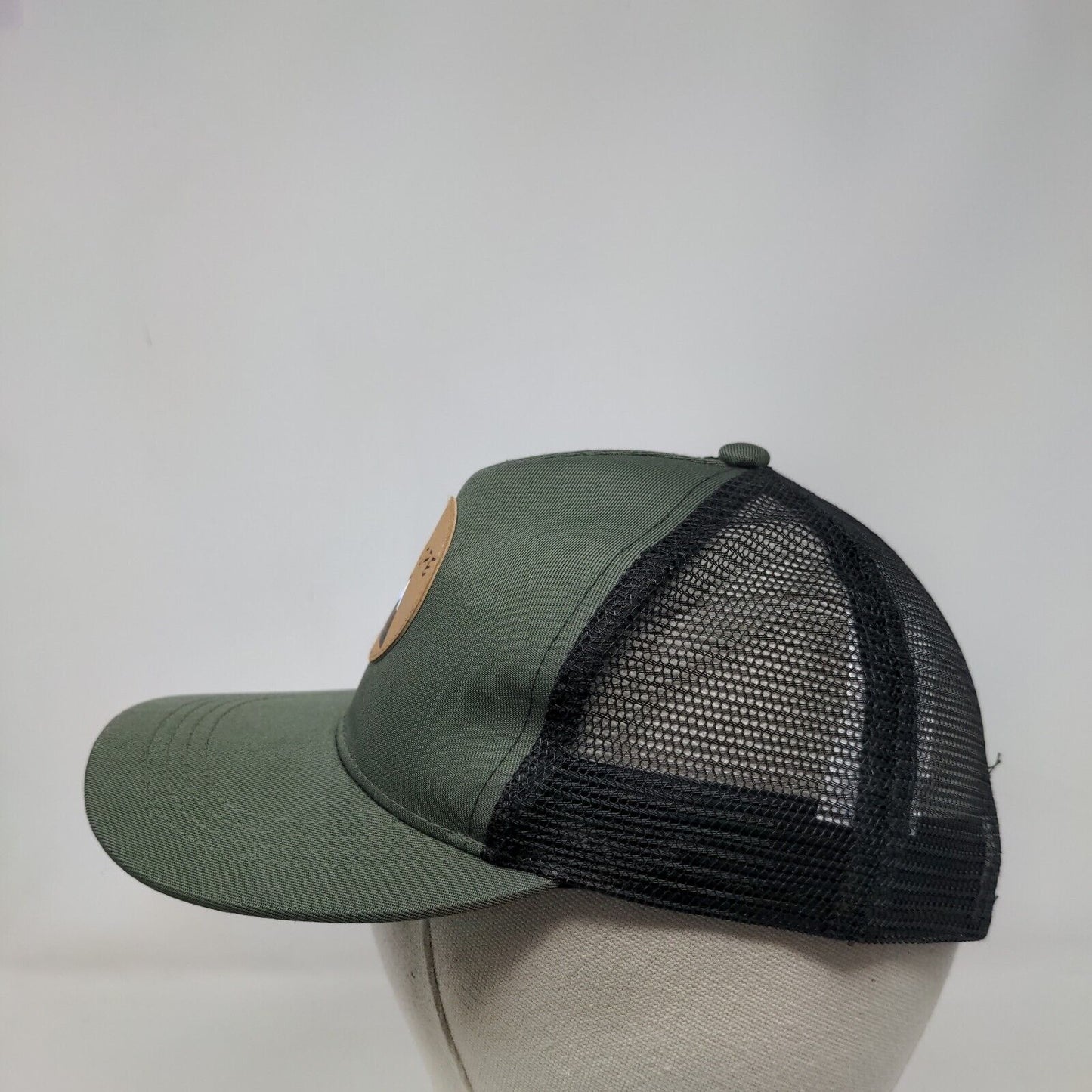 Explore Snapback Trucker Hat Green One Size Adjustable Mesh Back Patch Logo