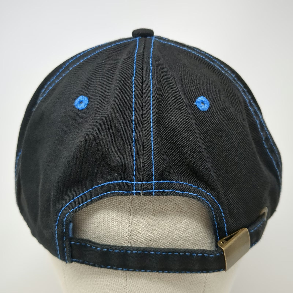 K-Products Baseball Cap Black One Size Weyerhaeuser Contrast Stitching Blue Hat