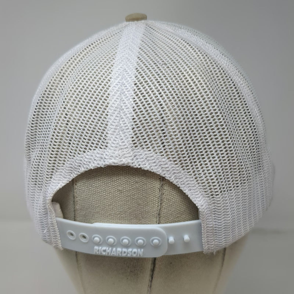 Richardson Trucker Hat Beige White Green One Size Mesh Snapback St Thomas USVI