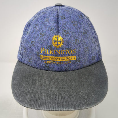 Hoxer 5 Panel Blue One Size Snapback Hat Pilkington Libbey Owens Ford Clinton MI