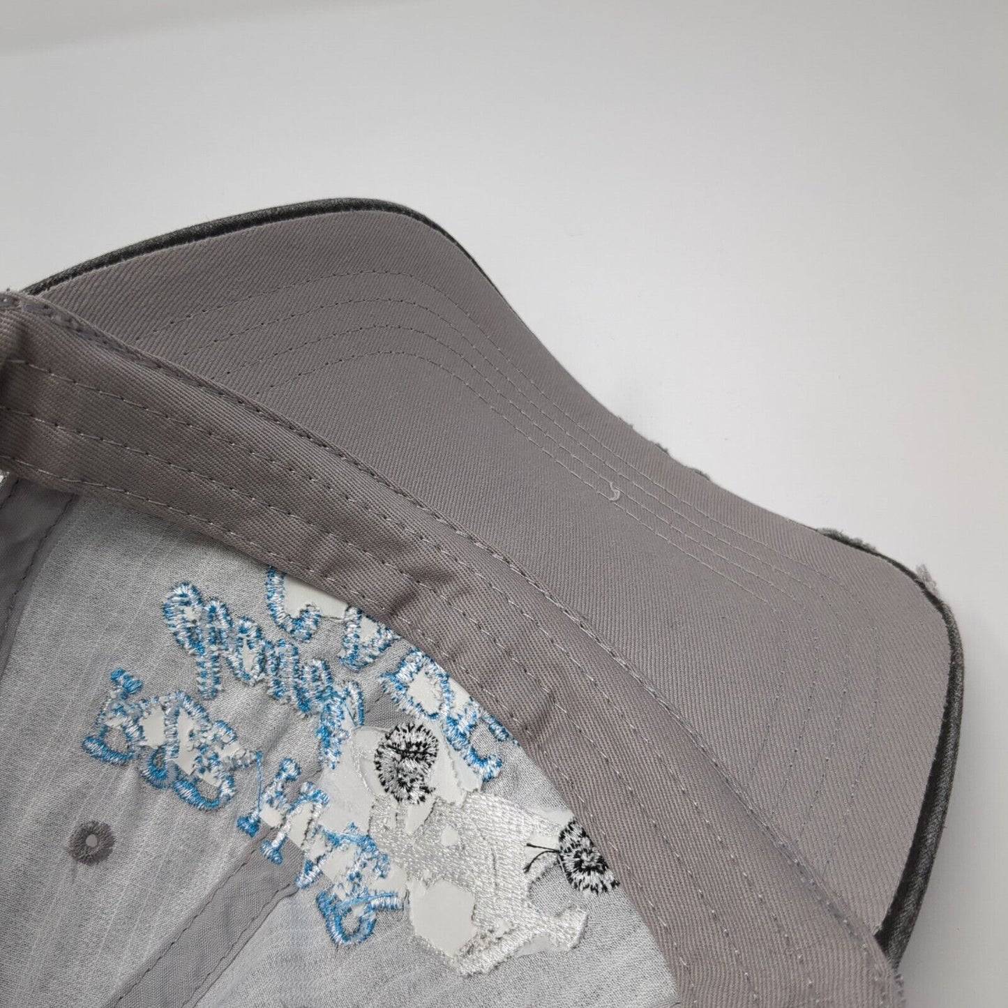 HG Strapback Trucker Hat Gray One Size Hair Don't Care Embroidered