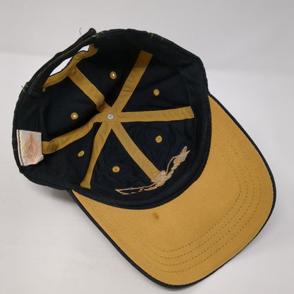 Budweiser Strapback Hat Black One Size Adjustable Embroidered 6 Panel Cotton