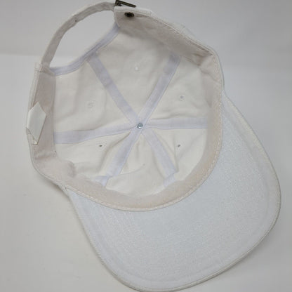 Nissun Slideback Hat White One Size Adjustable Vented Holes 6 Panel Blank
