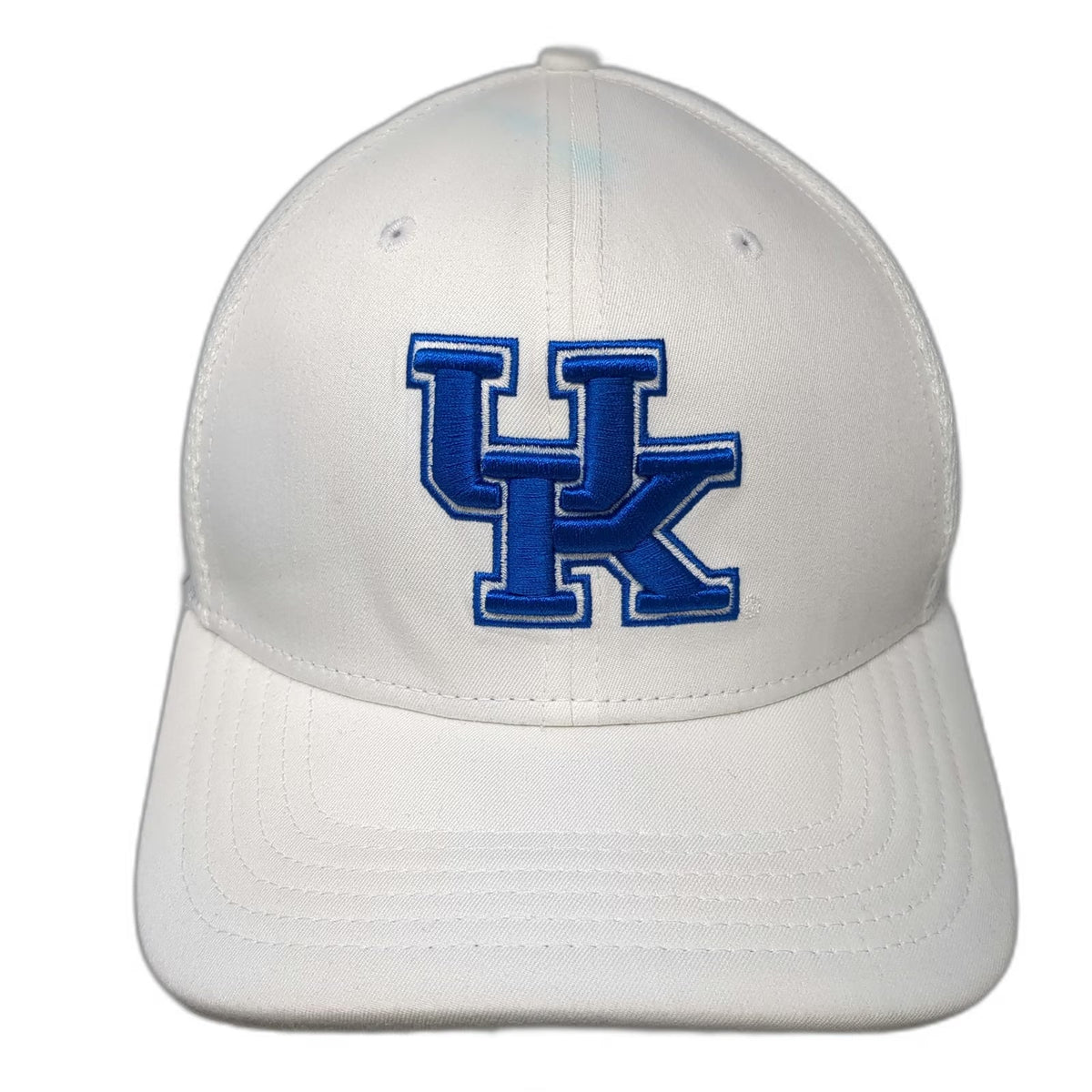 Nike Kentucky Wildcats NCAA Baseball Cap White Blue L Mesh Back Dri-Fit Logo