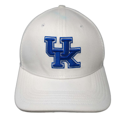 Nike Kentucky Wildcats NCAA Baseball Cap White Blue L Mesh Back Dri-Fit Logo