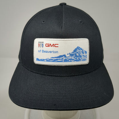 Richardson 5 Panel Black Hat One Size GMC of Beaverton Patch Blue Red Snapback