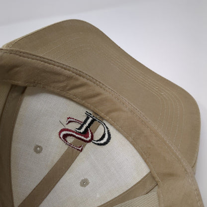 San Diego Strapback Hat Tan One Size Adjustable Embroidered 6 Panel