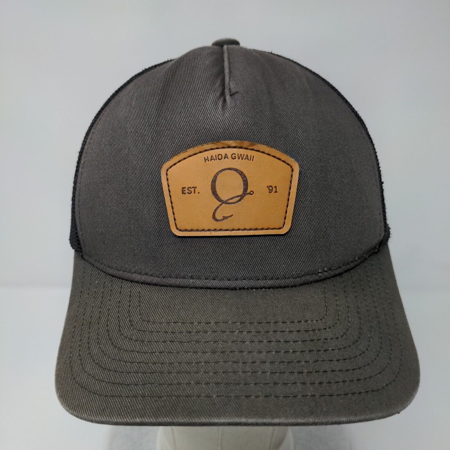 Haida Gwaii Est. 91 Snapback Trucker Hat Gray OS Adjustable Mesh Back Tristar