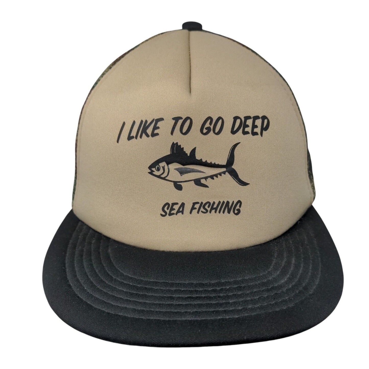 I Like To Go Deep Sea Fishing Snapback Trucker Hat Multi One Size District
