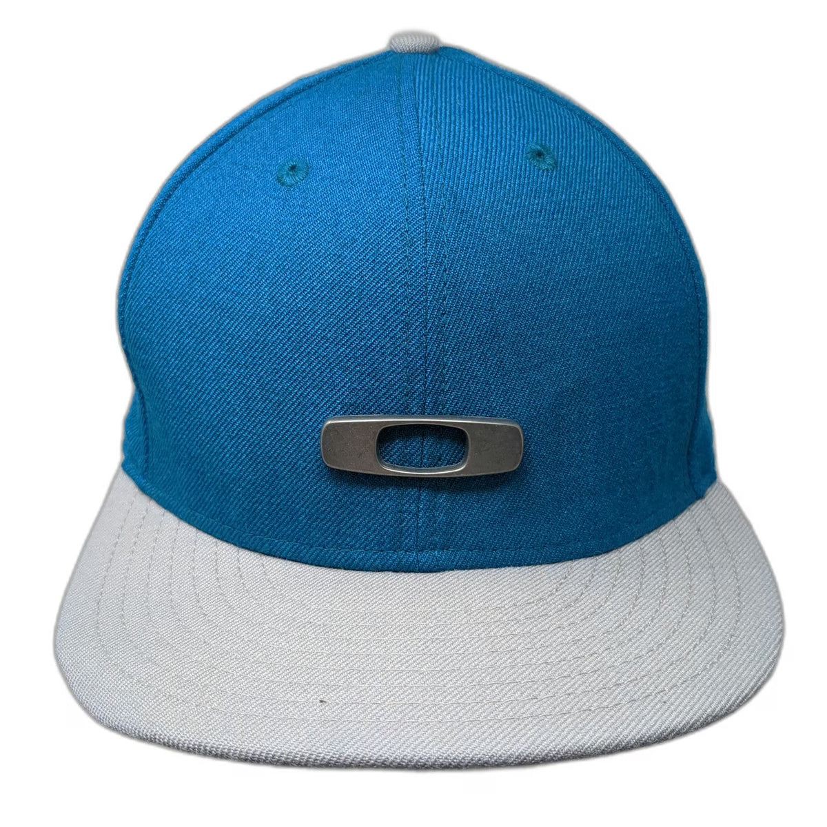 Oakley Snapback Blue Gray Hat One Size Wool 9FIFTY Metal Icon Logo New Era