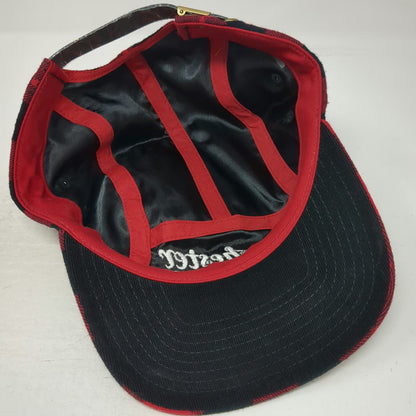 Red Black Buffalo Plaid 5 Panel Hat Dorchester Brewing Co One Size Slideback